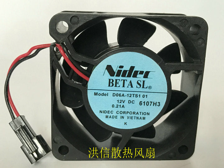Nidec D06A-12TS1 01 DC12V 0.21A 6CM 60*60*25 6025 cooling fan