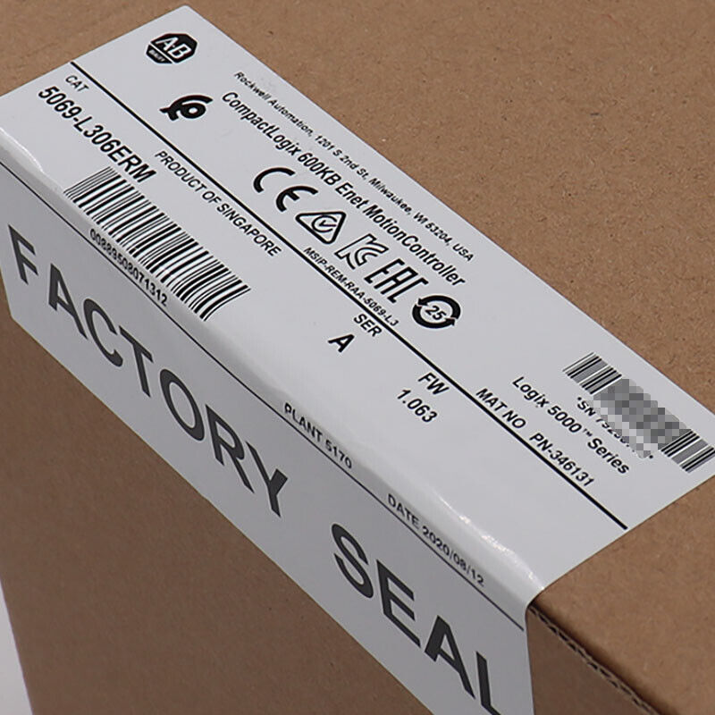Allen-Bradley 5069-L306ERM CompactLogix 600KB Factory Sealed - ALLEN-BRADLEY