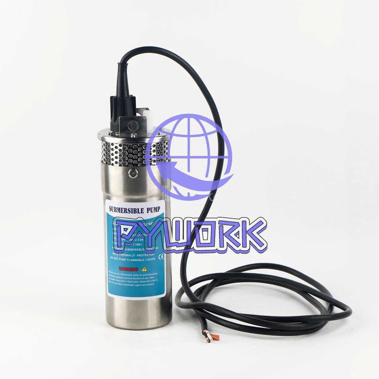 1Pcs 24V Stainless Shell Submersible 3.2GPM 4" Deep Well Water DC Pump
