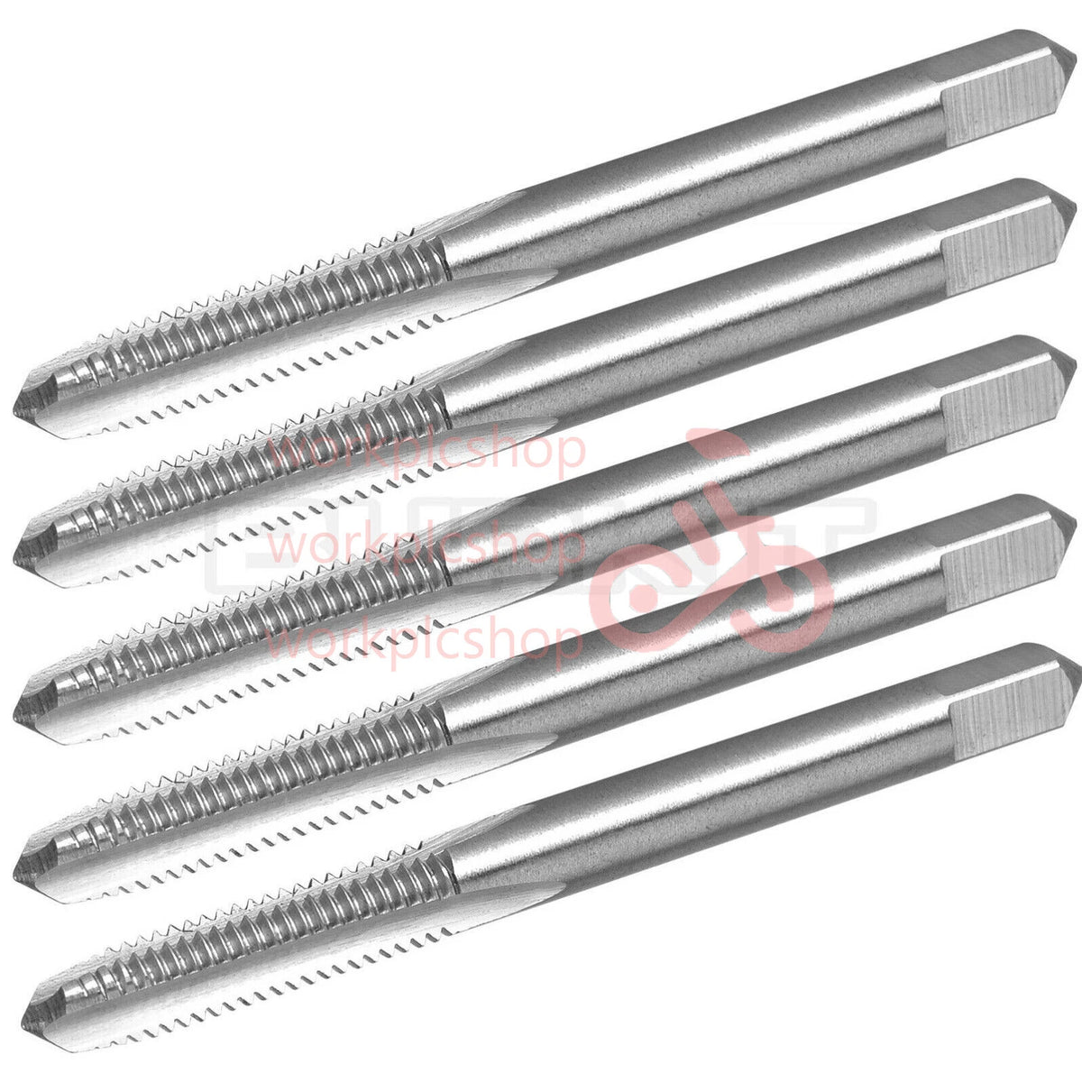 10PCS 1/4"-20 UNC Thread Tap Right Hand, HSS 1/4 x 20 UNC Straight Fluted Tap