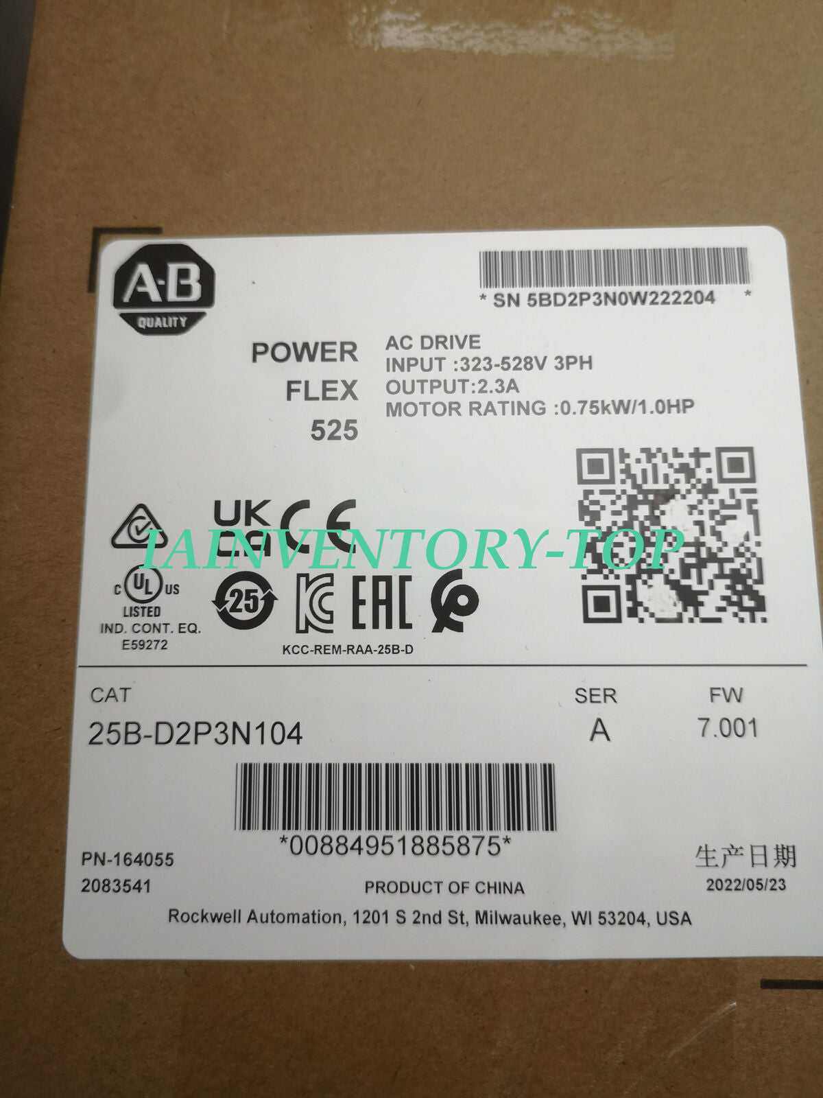 Allen-Bradley 25B-D2P3N104 2-Year Fast Ship - ALLEN-BRADLEY