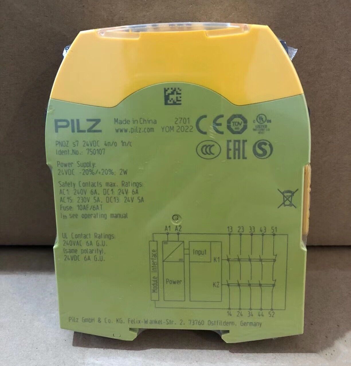 new 1PC PILZ PNOZ s7 24VDC safety relay 750107 - PILZ