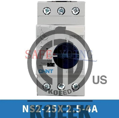 1PCS CHNT motor starter knob type NS2-25X overload short circuit protection