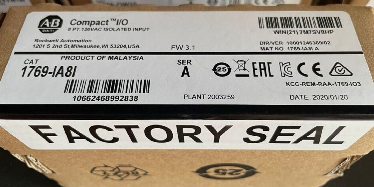 Allen-Bradley CompactLogix 120VAC Isolated Input NEW Unopened - ALLEN-BRADLEY