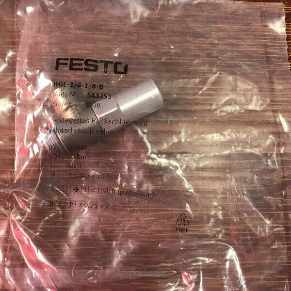 Festo HGL-1/8-1/8-B 543253 Throttle Valve ONE Year - FESTO