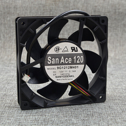 new 1pcs SANYO 9G1212M401 12CM 0.14A 12025 mute double ball fan - SANYO