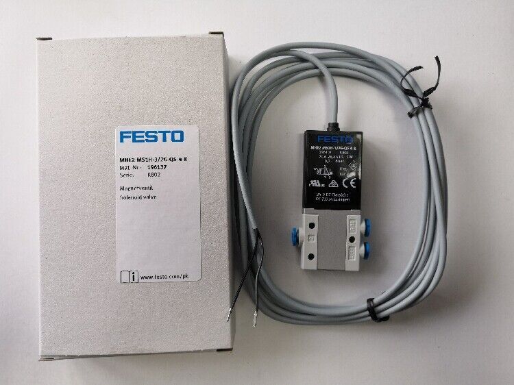 1PC  FESTO Solenoid valve MHE2-MS1H-3/2G-QS-4-K（196137）