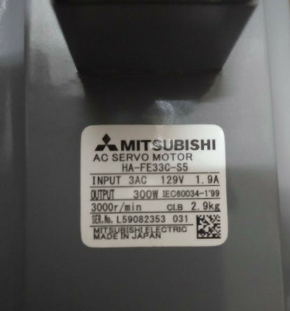 Mitsubishi HA-FE33C-S5 servo motor in box, 1-year warranty - MITSUBISHI