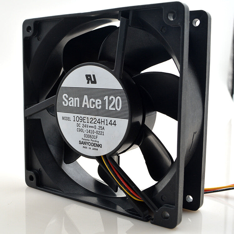 1pcs Sanyo 109E1224H144 12038 12CM 24V 0.25A 4-wire double ball cooling fan
