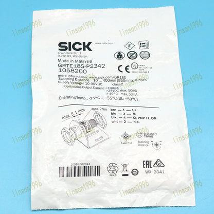 new 1PC SICK Photoelectric switch GRTE18S-P2342 1058200 spot stock optimized - SICK