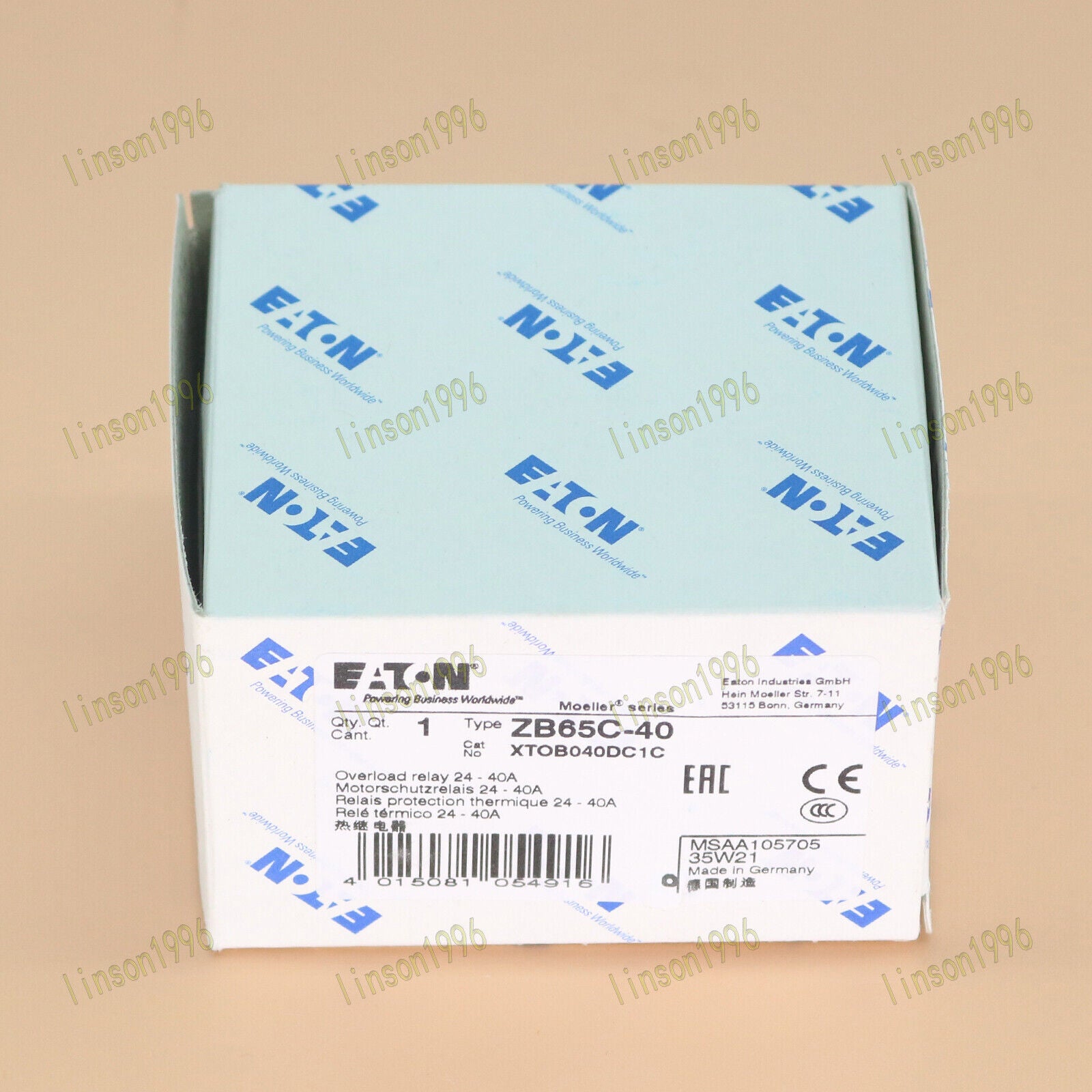 Eaton Molellar ZB65C-40 24-40A Fast Motor - EATON MOLELLAR