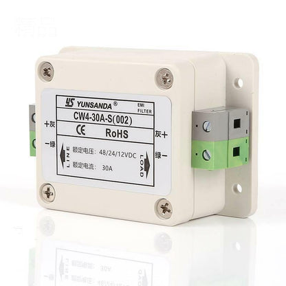 new EMI DC Power Filter 12V/24V/48V Car Anti-interference Filter CW4-30A-S(002) 30A