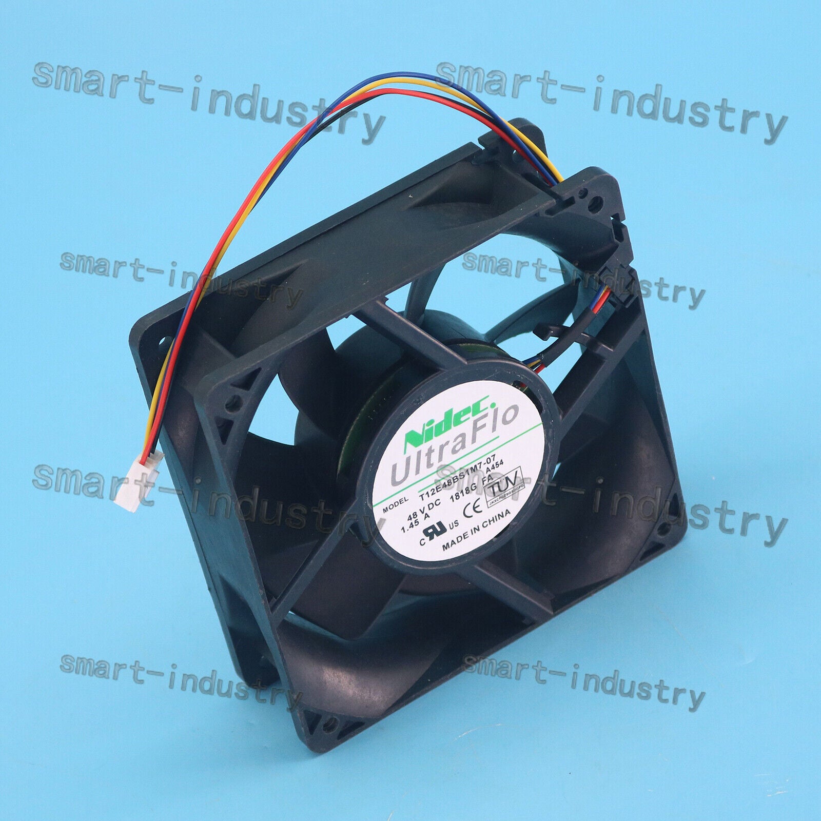 new ONE NIDEC  T12E48BS1M7-07 A464 Fan 48VDC 1.45A 4Wire