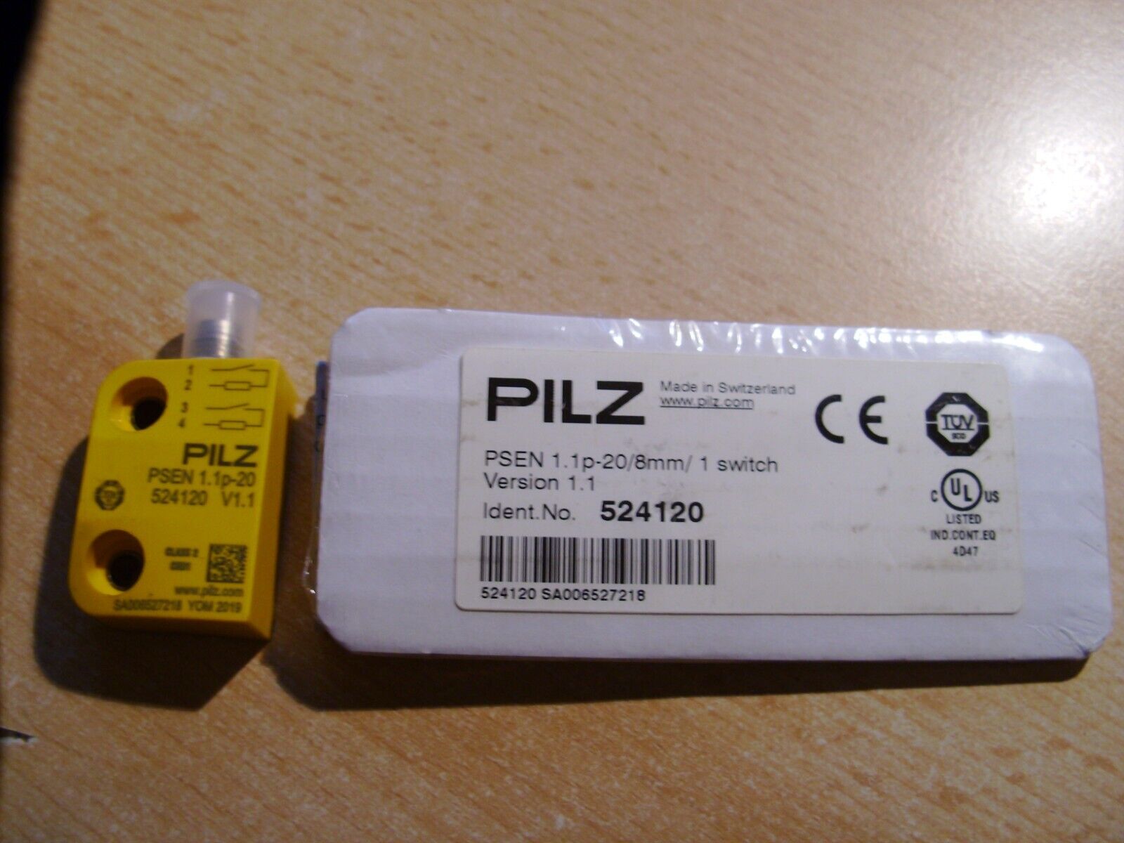 Pilz 524120 - PILZ PSEN 1.1p-20/8mm/1 switch - Version 1.1 - Safety Switch Pilz