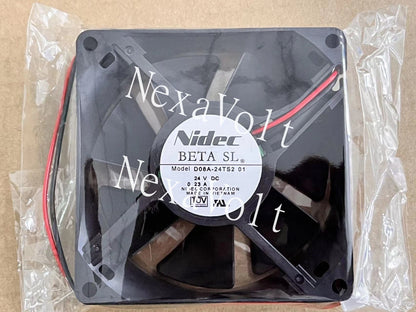 For Nidec D08A-24TS2 01 fan DC 24V 0.23A 80X80X25mm Inverter Cooling Fan