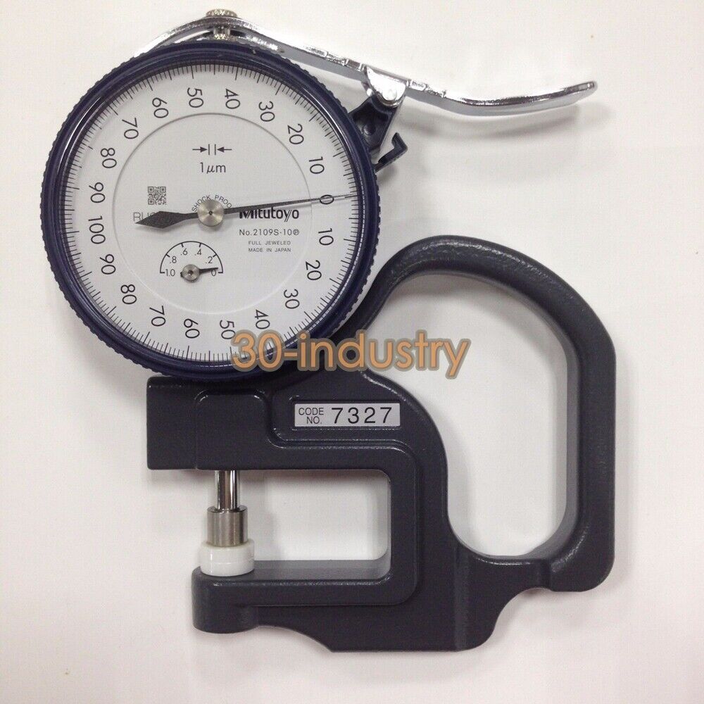 Mitutoyo 7327A Dial Thickness Gage 0-10mm with 0.001mm Accuracy - MITUTOYO