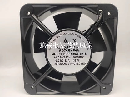 1PCS HD-1550A-2H-S AC220V AC220V/240V 38W 0.22A/0.24A AC Axial Cooling Fan
