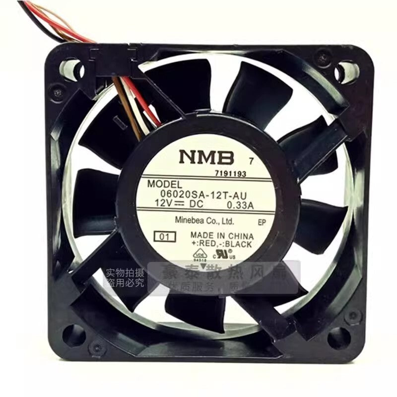 NMB 06020SA-12T-AU 6020 DC12V 0.33A 6CM 4-Wire Server Cooling Fan