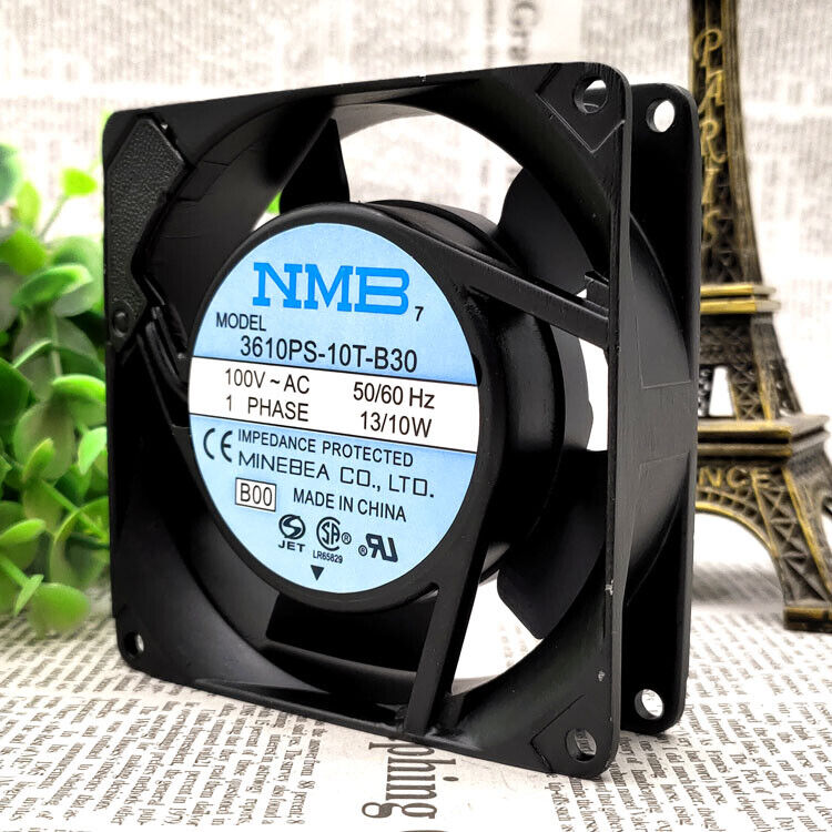 new NMB 3610PS-10T-B30 9225 100VAC 9cm Inverter Cooling Fan Aluminum Frame