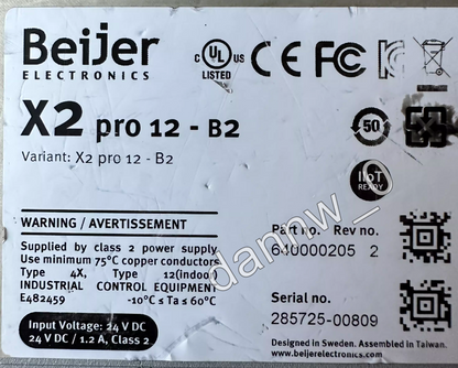 Used Beijer X2 Pro 12-B2 Touchscreen Device with X2 pro 12-B2 specs - BEIJER