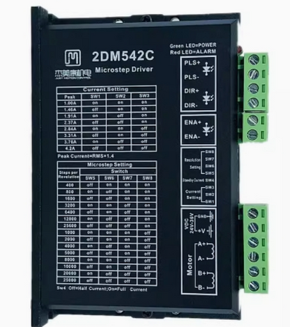 New 2DM542C DC Motor Controller with 42/57 Two-Phase Stepper Motor and 4.2A Motor Controller - DELTA MOTOR CONTROLS