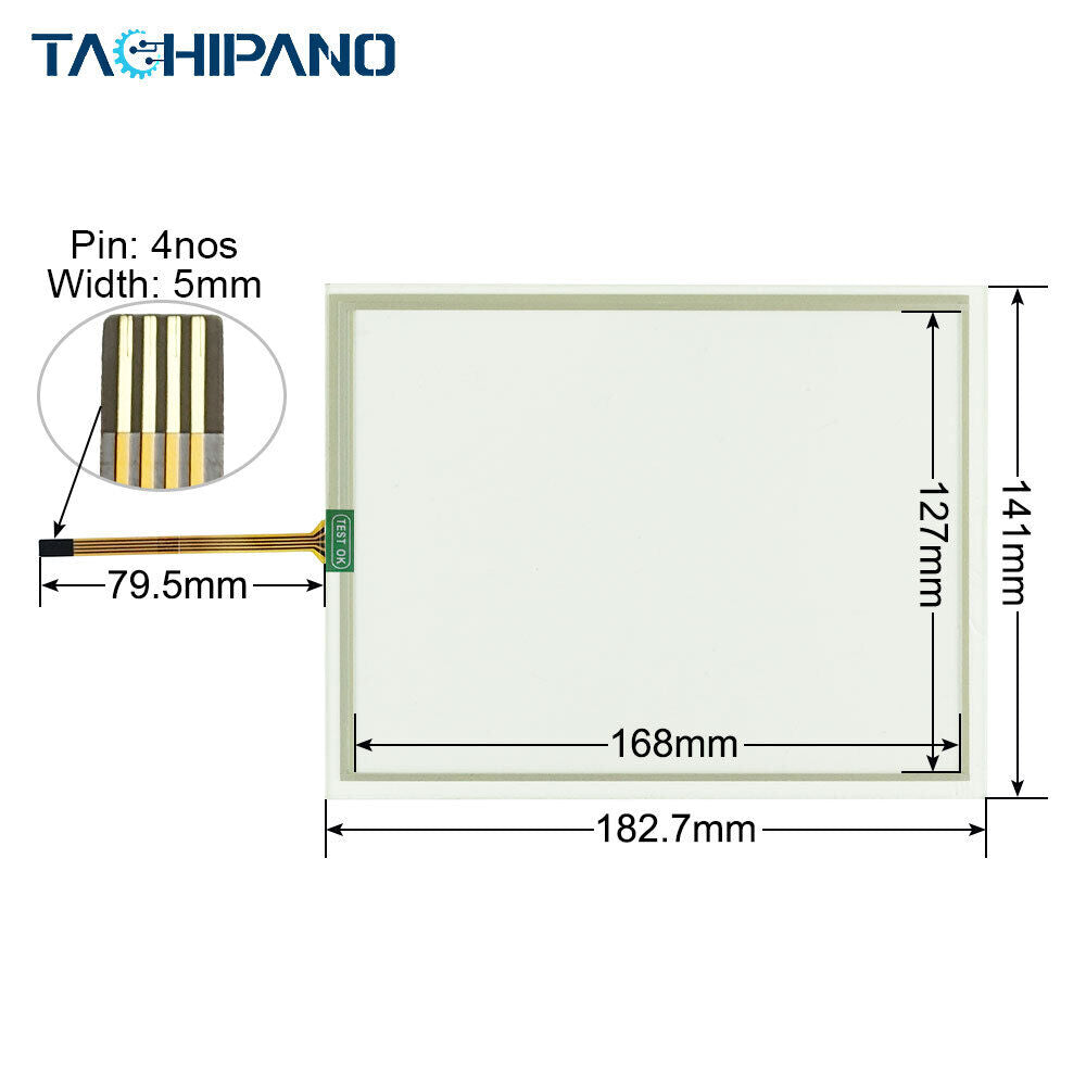new Touch Screen for KOYO EA9-T8CL Panel Glass with Protective Film Overlay - KOYO