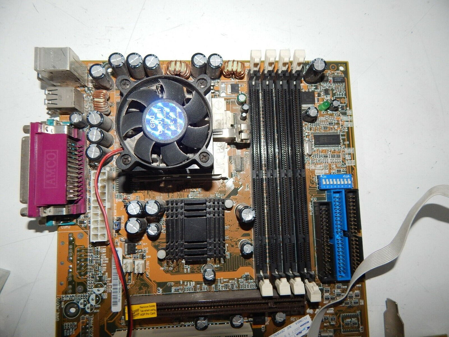 used Motherboard ASUS CUV4X-E PGA 370 CPU Celeron 700/128/66/1.7V SL4P8 - Vintage - ASUS