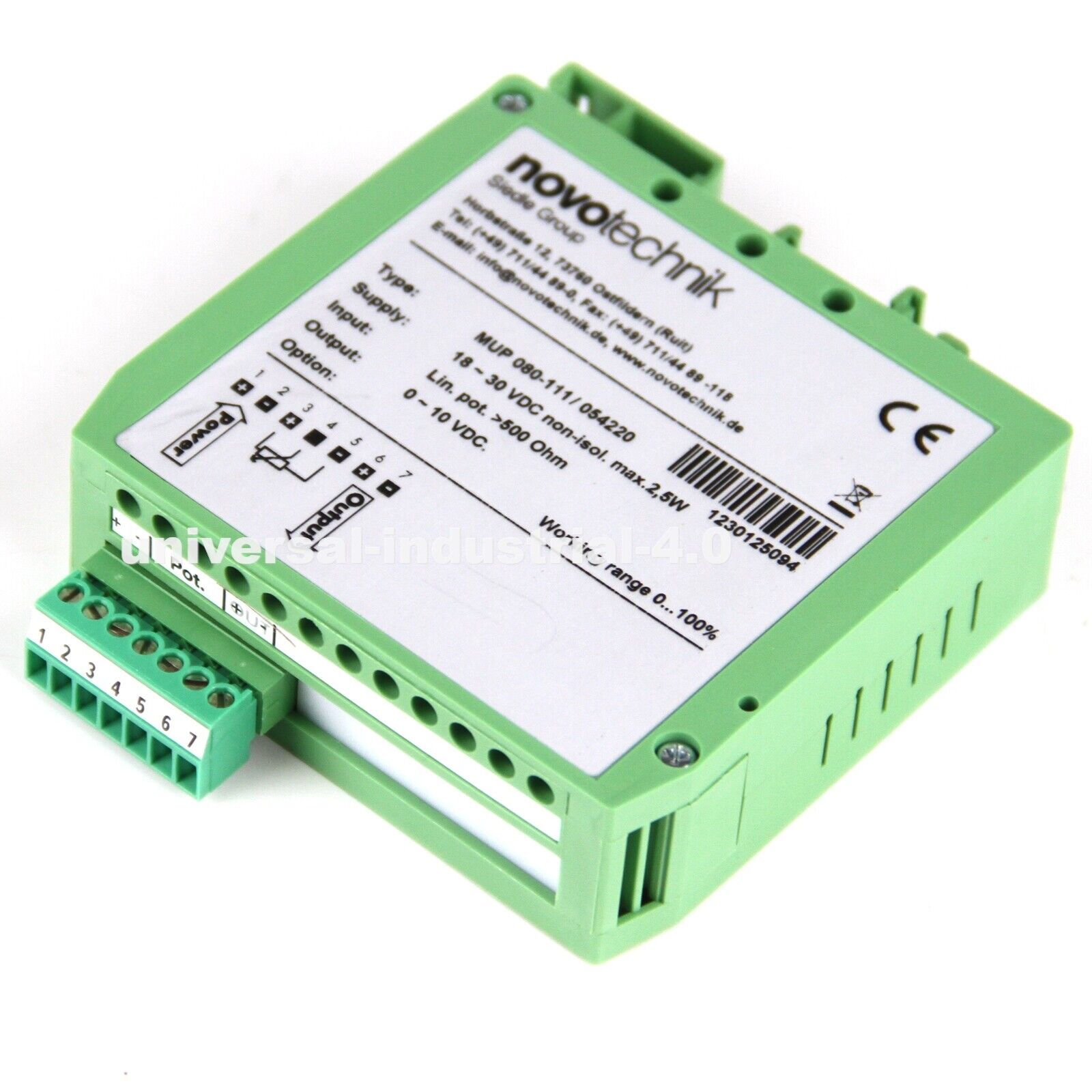 NOVOTECHNIK MUP-080-111 Signal Conditioner - NOVOTECHNIK
