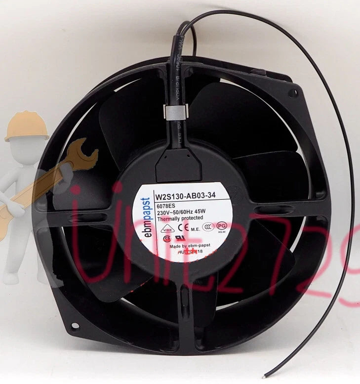 1Pcs W2S130-AB03-34 All metal High temperature fan #un