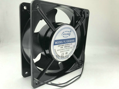 1pcs XYLFAN YL12038HBL 220V 0.12A 18W 12038 cabinet cooling fan