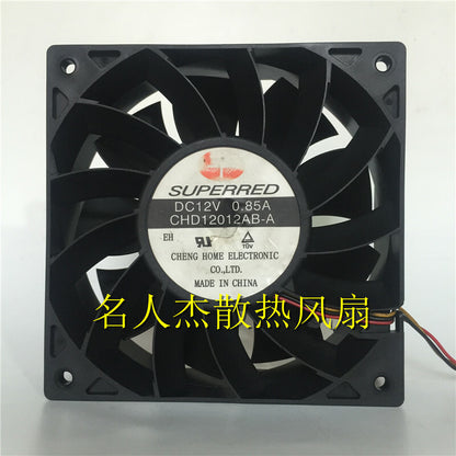 1pcs  SUPERRED CHD12012AB-A 12038 12CM 12V 0.85A 3-wire chassis fan