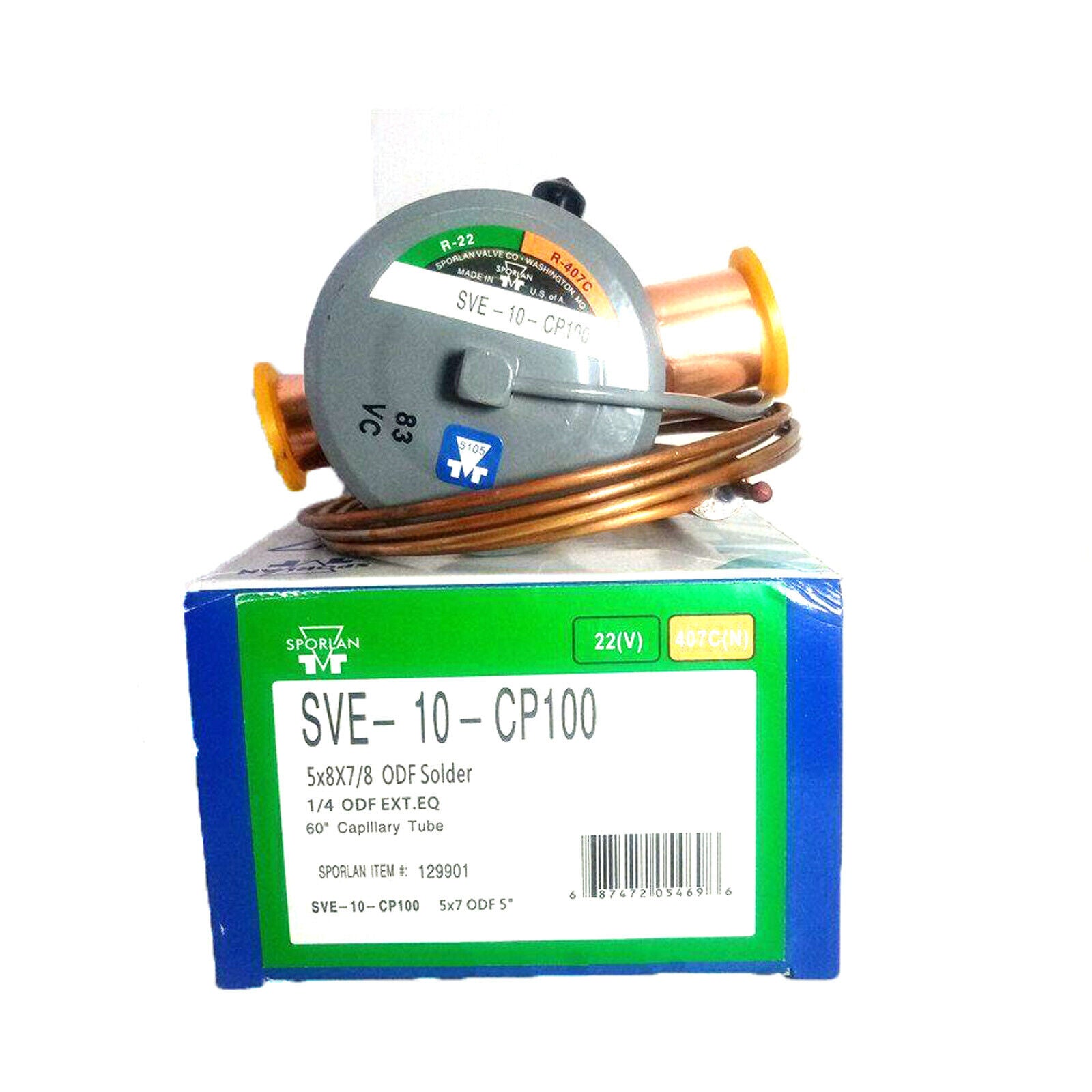 New 1PC SPORLAN Thermostatic Expansion Control Valve SVE-10-CP100 - SPORLAN