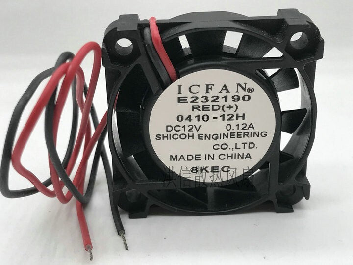 ICFAN 0410-12H DC12V 0.12A 40*10MM 2-wire ultra-thin cooling fan