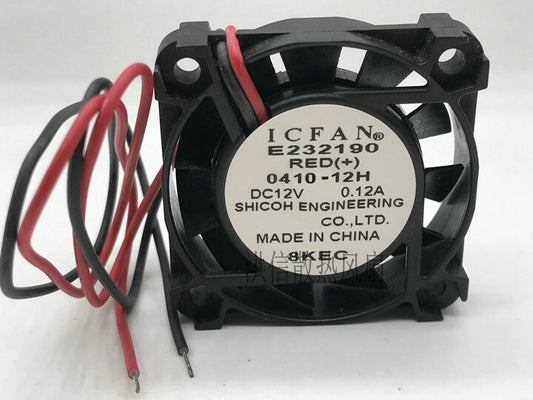 ICFAN 0410-12H DC12V 0.12A 40*10MM 2-wire ultra-thin cooling fan