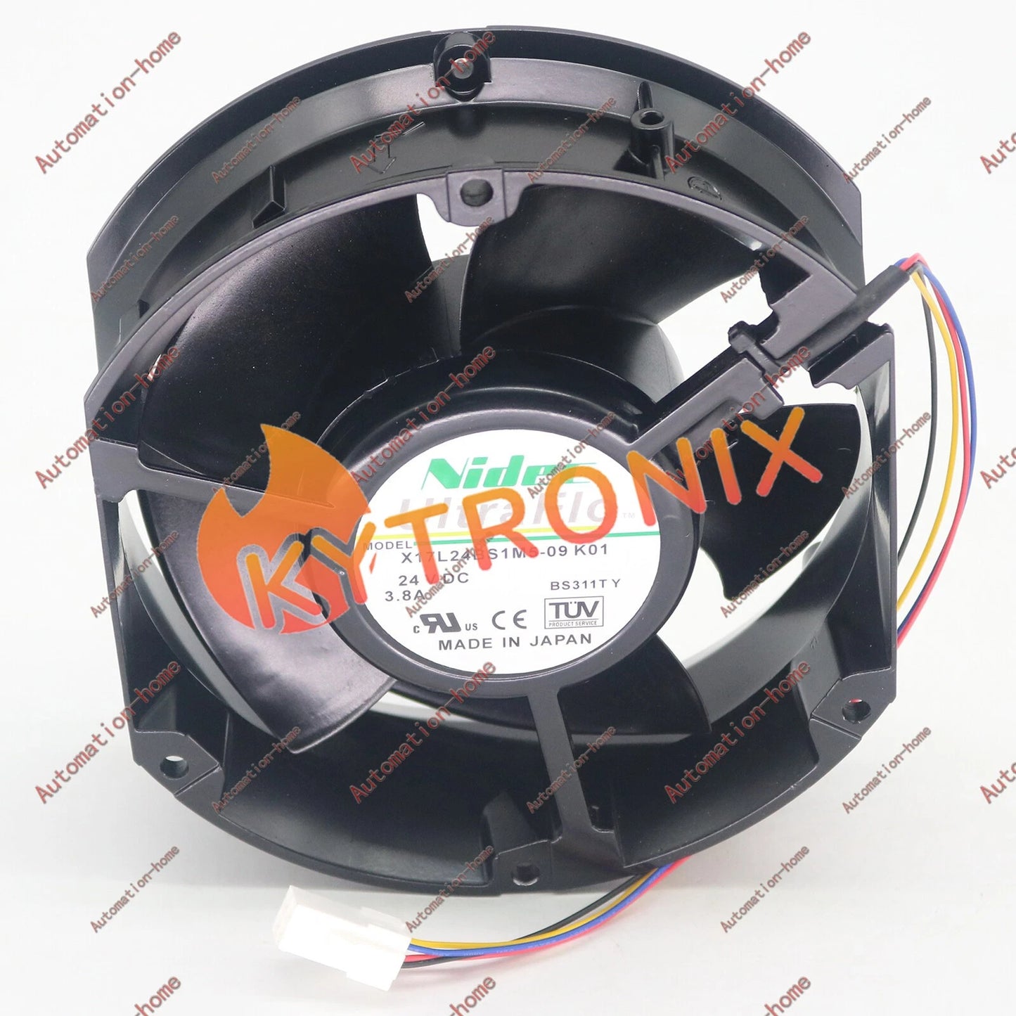 Nidec X17L24BS1M5-09 K01 24V DC 3.8A Cabinet Inverter Cooling Fan