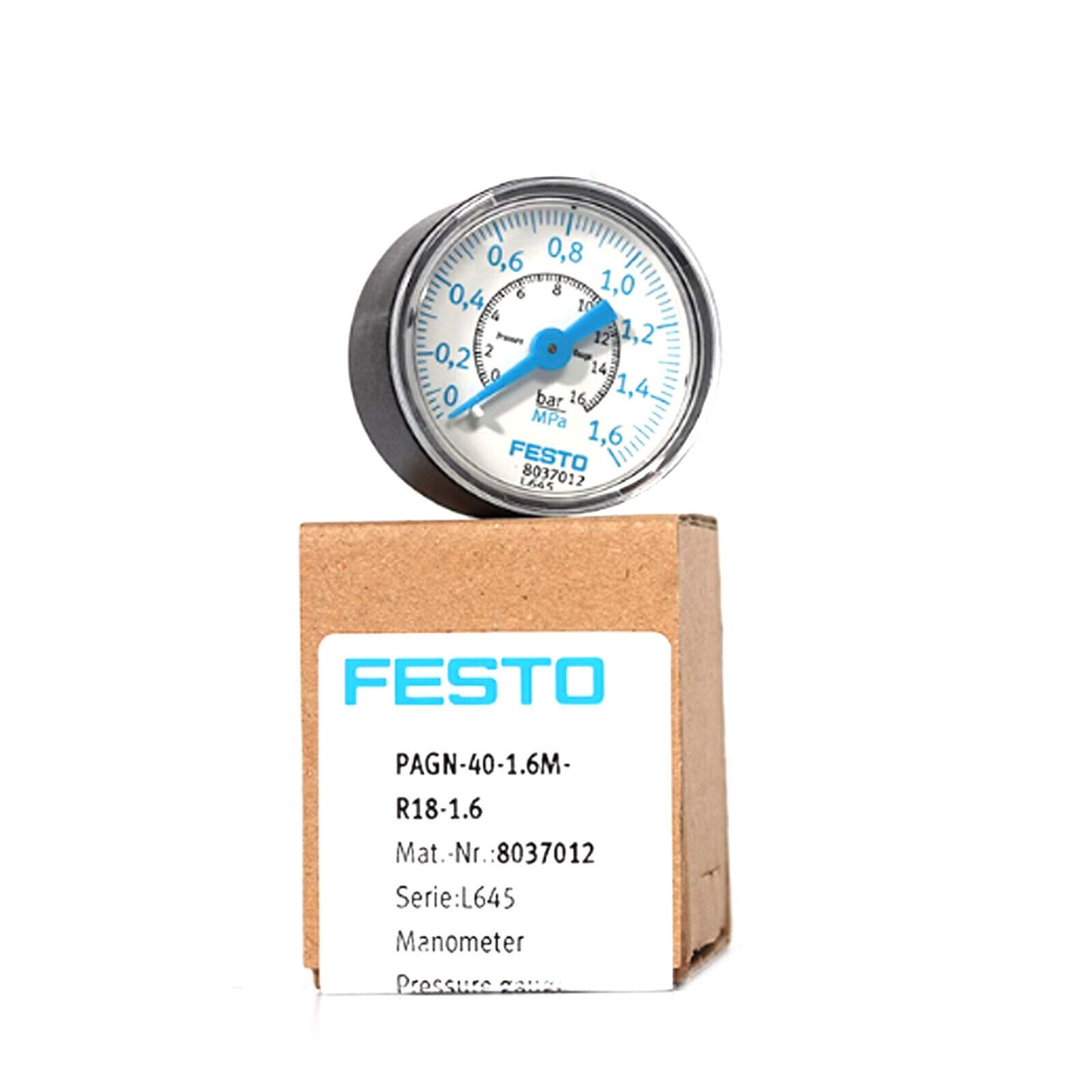 new 1 PCS IN BOX FESTO pressure gage PAGN-40-1.6M-R18-1.6 8037012 - FESTO