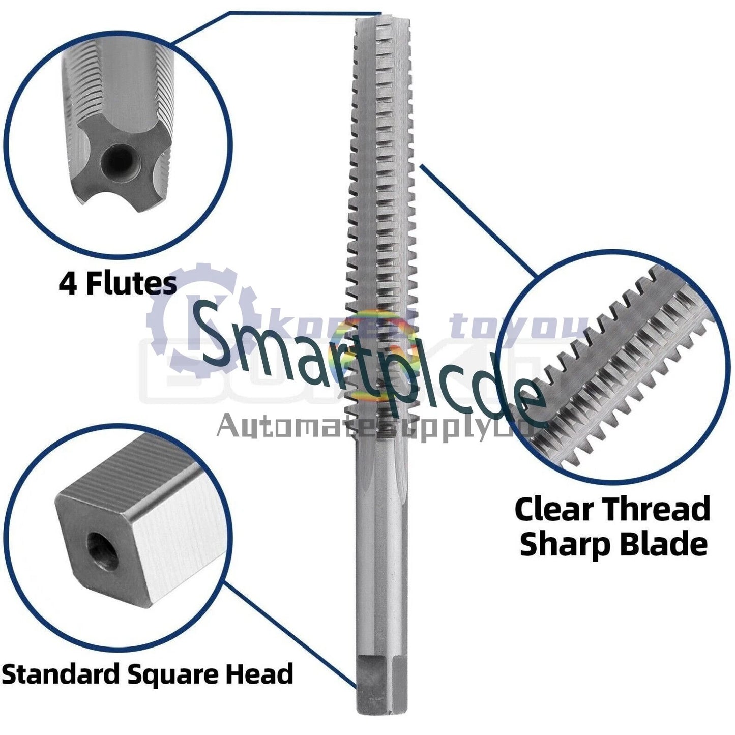 ACME 3/4"-6 Trapezoidal Tap Right Hand, HSS 3/4 x 6 Trapezoidal Thread Tap