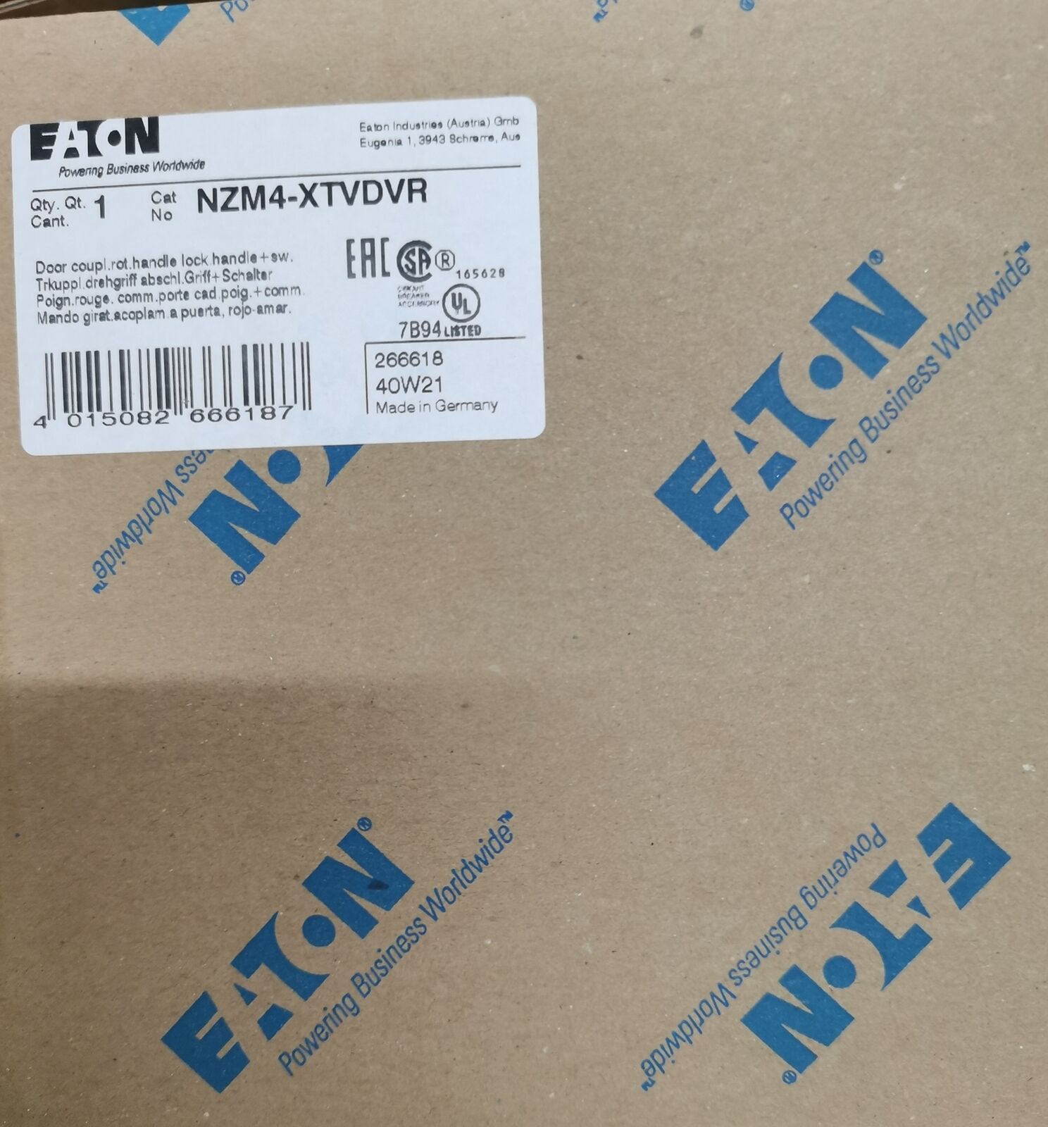 new  EATON MOELLER NZM4-XTVDVR Circuit Breaker Handle EATON