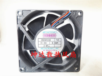 1pcs  MECHATRONICS G9232X24B 24V 0.360A 9cm double ball bearing fan