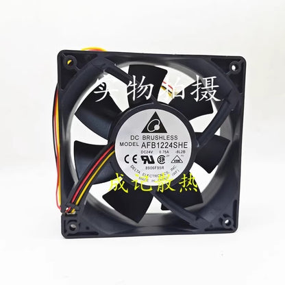 Delta AFB1224SHE-8L2B 12038 DC24V 0.75A 12CM 3-Wire Inverter Cooling Fan