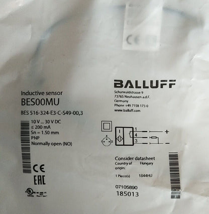 1PC BALLUFF Proximity sensor BES 516-324-E3-C-S49-00,3 Fast - BALLUFF