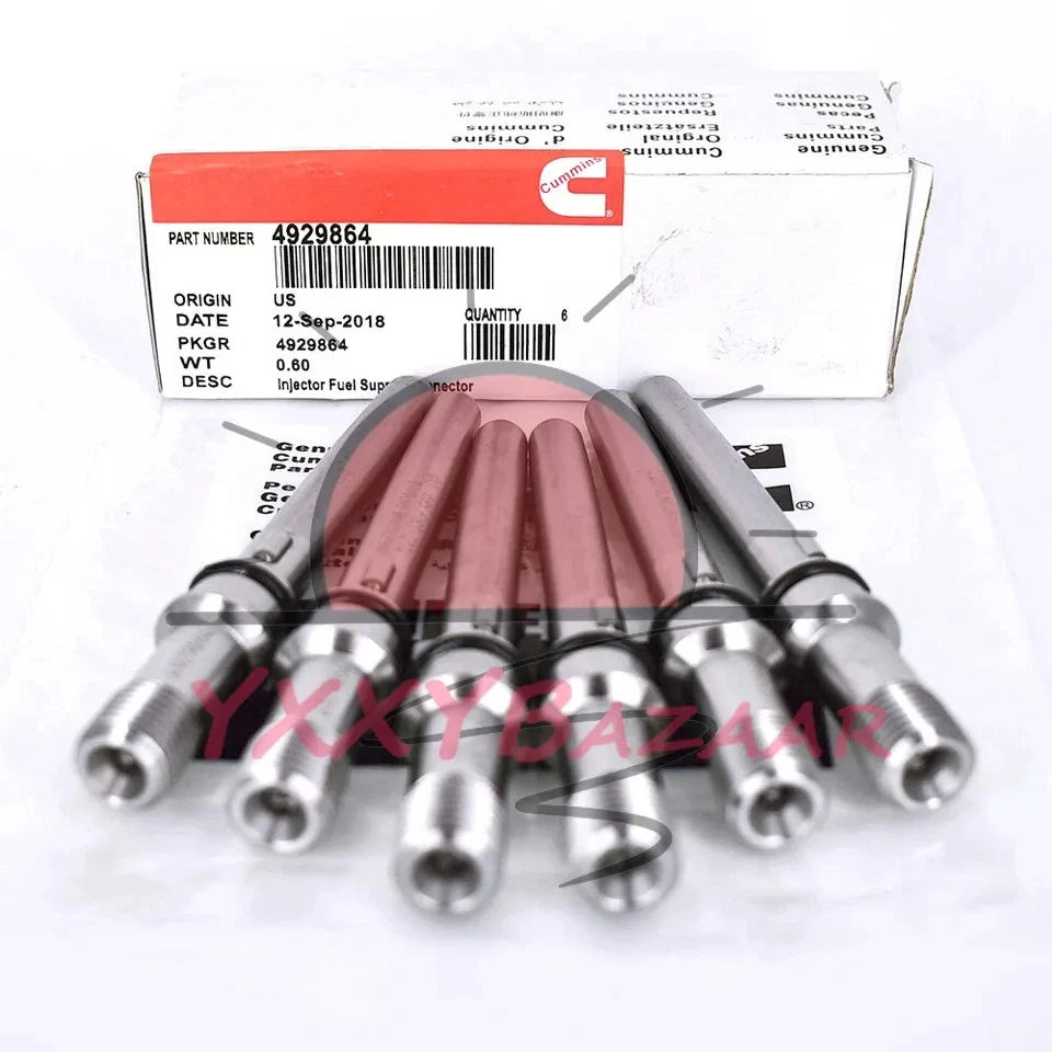 6PCS 4929864 Injector Connector Tubes Fits For Dodge Cummins Diesel 5.9L 6.7L ~