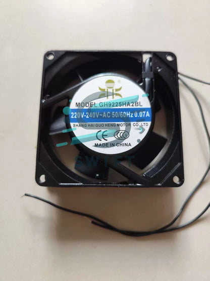 1 PCS GUO HENG Fan GH9225HA2BL 220V 9225 9CM 2 WIRE Aluminum frame cooling fan