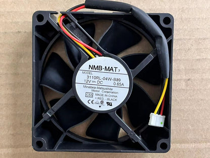 new NMB 3110RL-04W-B89 8CM 12V 0.65A 3pin fan 80*80*25mm