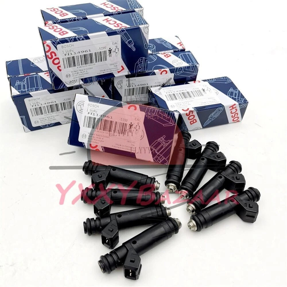 8Pcs Fuel Injectors FI114961 Fits For Bosch VW Audi GM AGU EV1 60LB 630cc ~