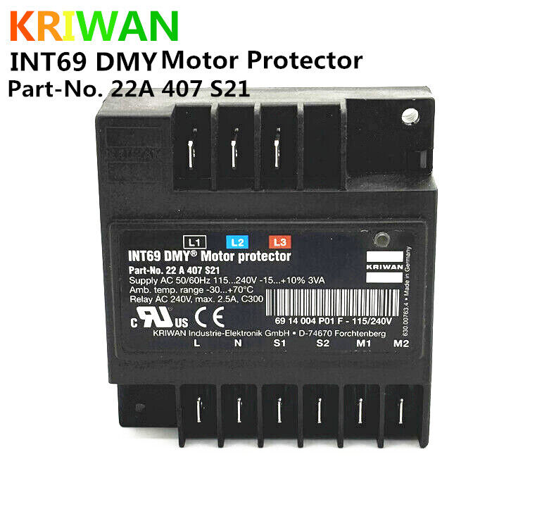 new 1pcs KRIWAN INT69 DMY 22A 407 S21 Motor Protection Module - KRIWAN