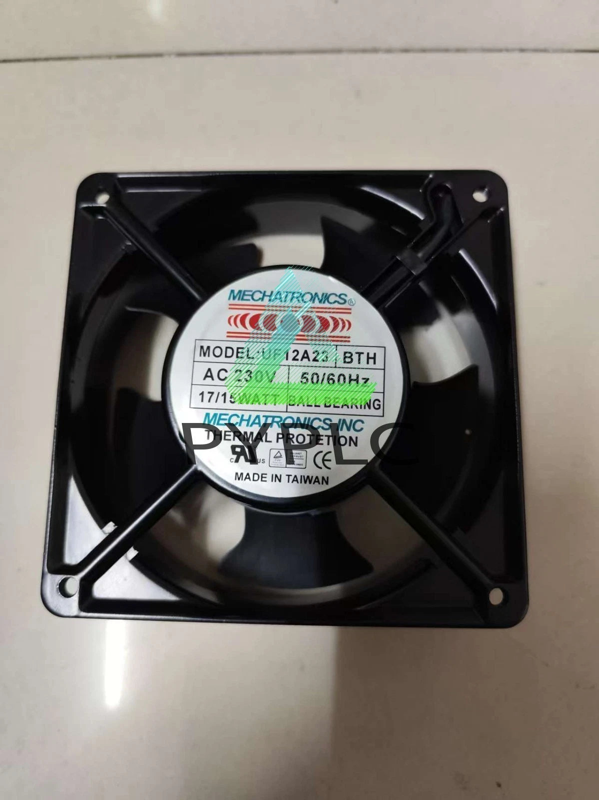 1 PCS MECHATRONICS Fan UF12A23 BTH AC230V 12038 12CM aluminum frame insert type