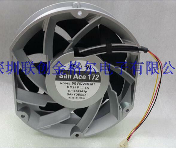 1pcs SANYO 9GV5724H501 24V 4A 96W 3-wire super-violent fan