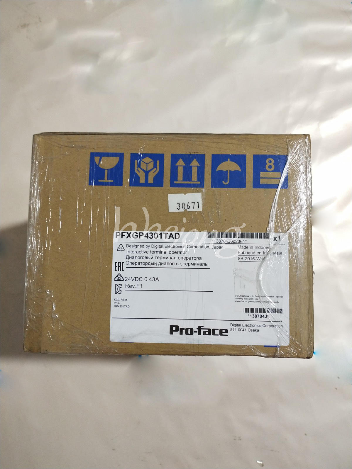 new 1PCS PROFACE PRO-FACE TOUCH SCREEN PFXGP4301TAD - UNKNOWN VENDOR