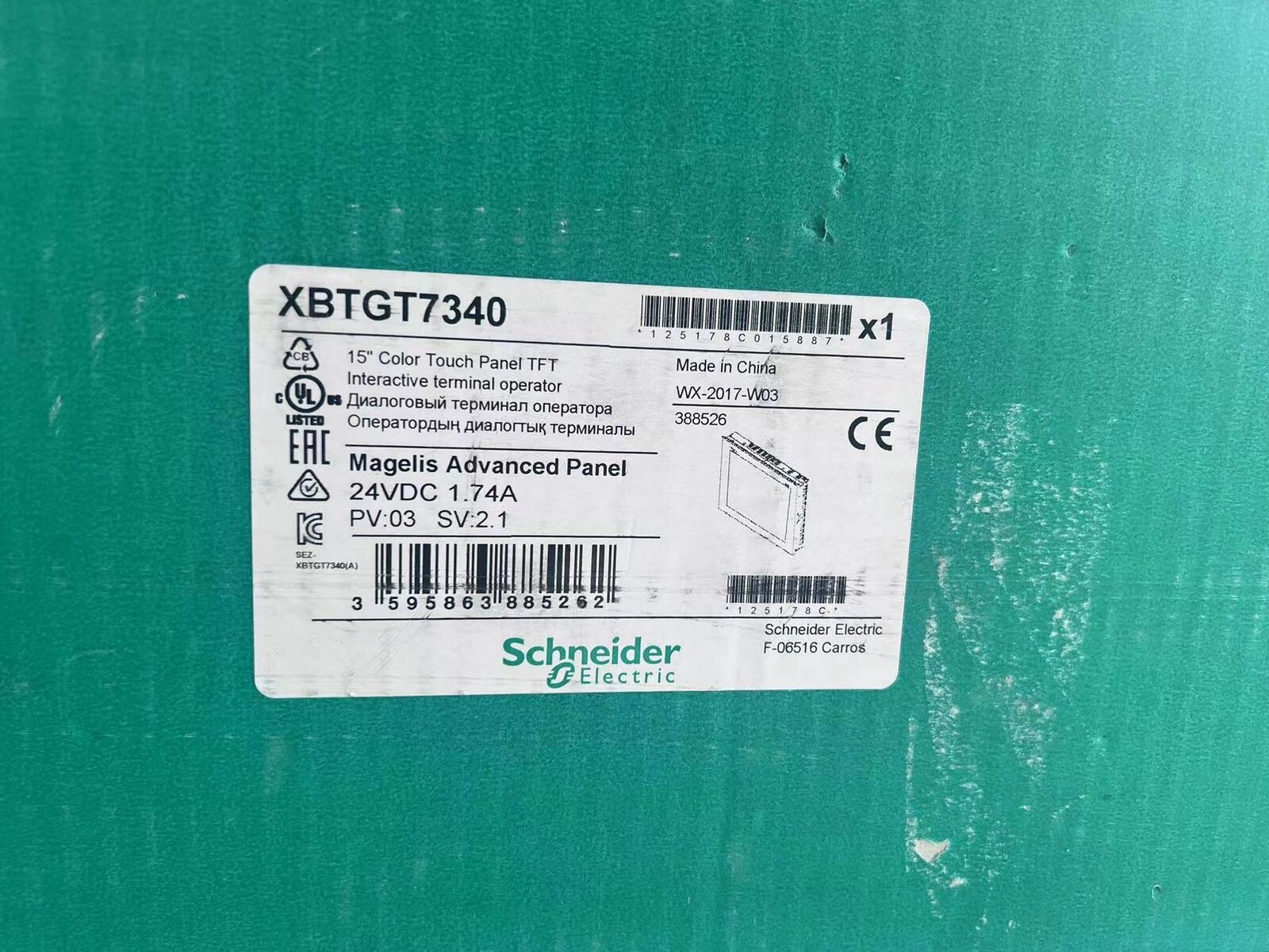 new One Schneider XBTGT7340 PLC Touch Screen ping - ONE SCHNEIDER